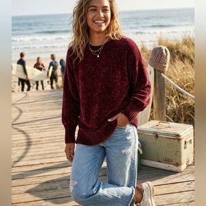 Fable Incredibly Soft Cozy Chenille Knit Sweater Small